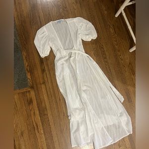 Antonio Melanie puff sleeve swim coverup